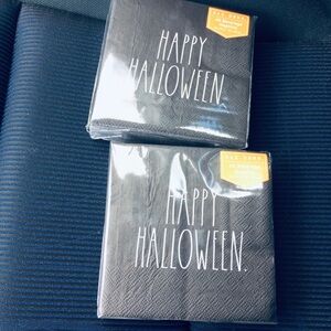 2 packs Rae Dunn Halloween Cocktail Napkins Black